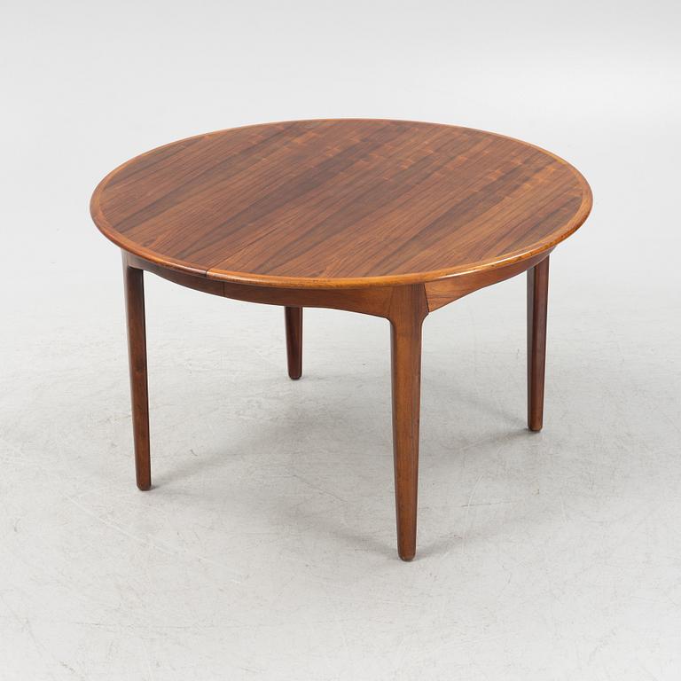 Henry Kjærnulf, a rosewood dining table, Sorø møbelfabrik, Denmark, 1960's.