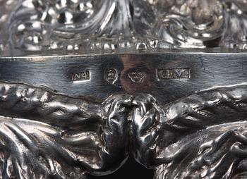 UPPSATSSKÅL, silver, senempire/nyrokoko, Gustaf Möllenborg, Stockholm 1843.