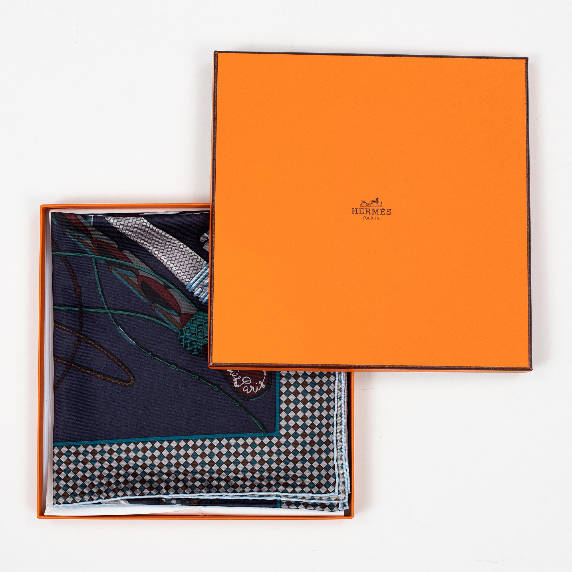 HERMÈS, scarf, 'Fouets et Badines'.