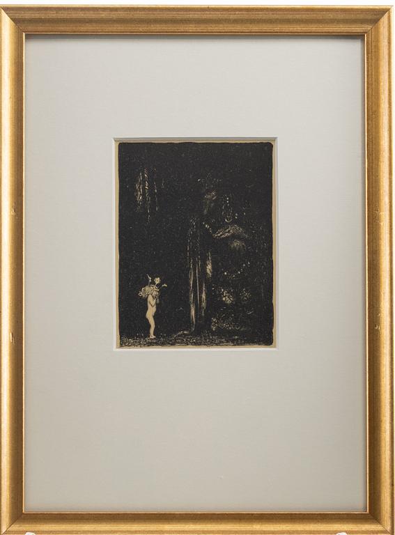 John Bauer, "En sådan eländig liten bleknos, sa Trollet".