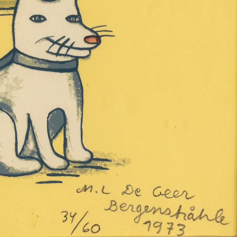 Marie-Louise Ekman, silkscreen, 1973, signed and numbered 34/60.