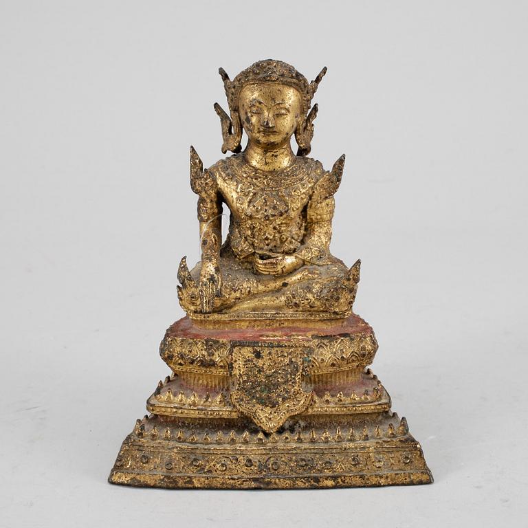 BUDDHASTATYETT, brons, sydostasien.