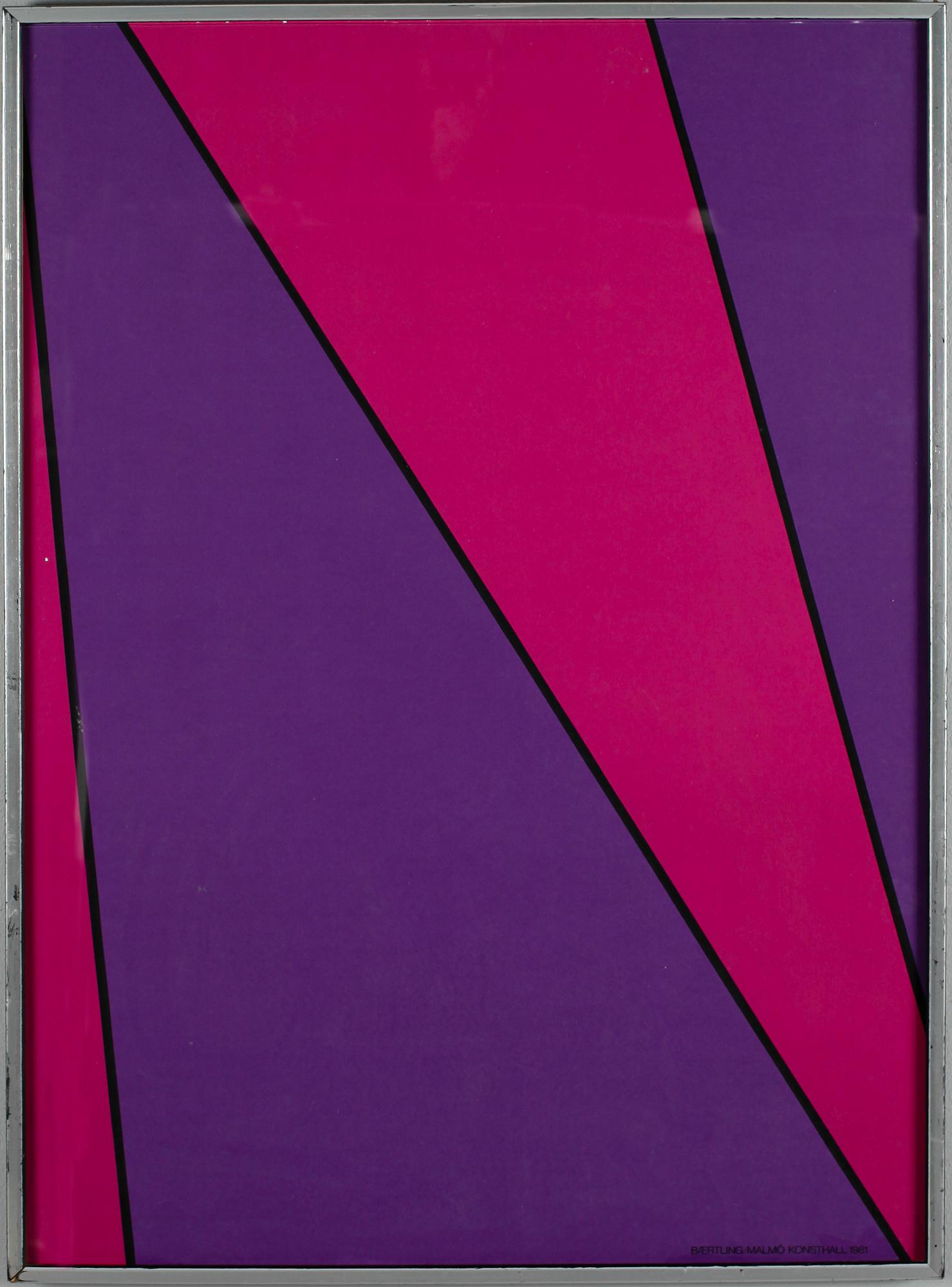 OLLE BAERTLING, utställningsaffisch från Malmö Konsthall 1981.