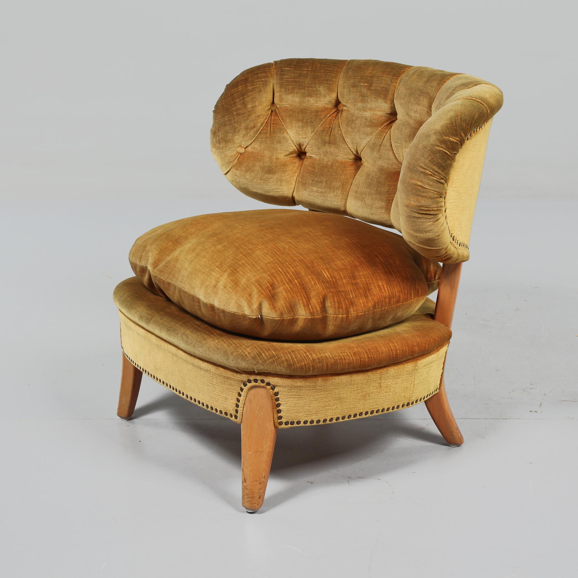 FÅTÖLJ, "Schulz", Otto Schulz, sannolikt för Jio Möbler, omkring 1900-talets mitt.