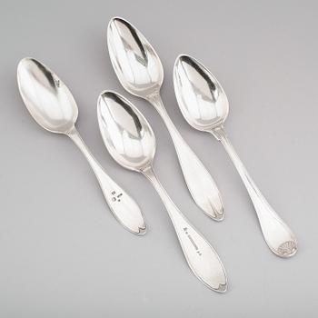 MATSKEDAR, 4 st, silver, svenska stämplar, 1800-tal. Vikt ca 264 gram.
