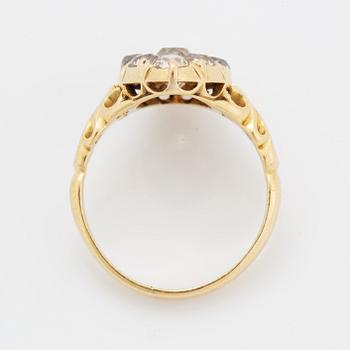 Old-cut diamond ring.