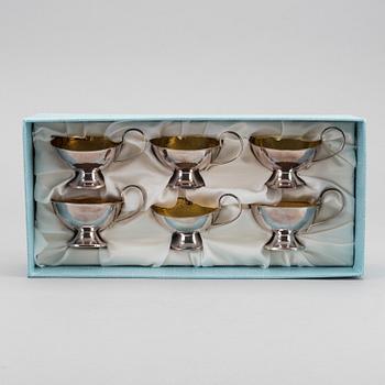 PUNCHBÄGARE, 6 st, silver, Göteborg 1967,