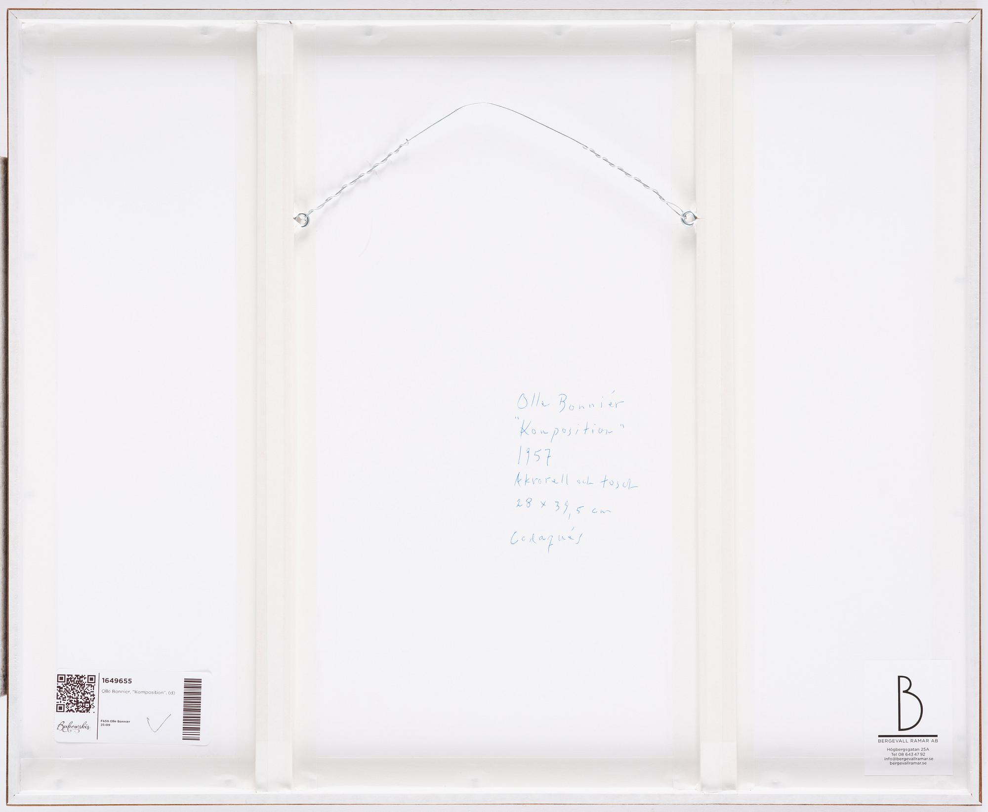 Olle Bonniér, "Komposition".