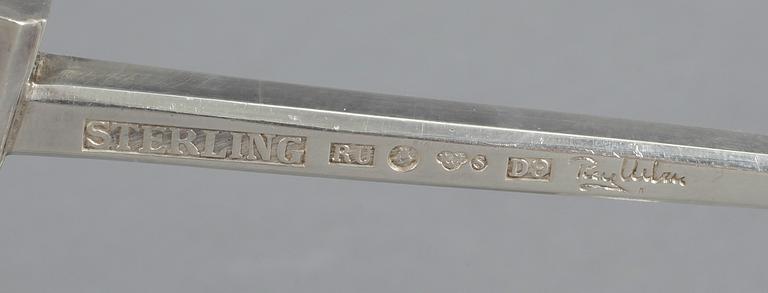 SKINKHÅLLARE, silver, Rey Urban, Stockholm, 1954. Vikt inkl medföljande ställ ca 240 gram.