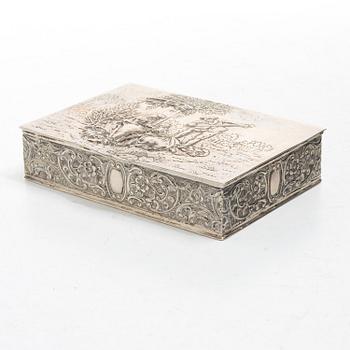Silver box, Rococo style, 20th century.
