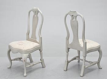 MATSALSMÖBLEMANG, 7 delar, senbarockstil, K A Roos, Helsingborg, 1900-talets andra hälft.