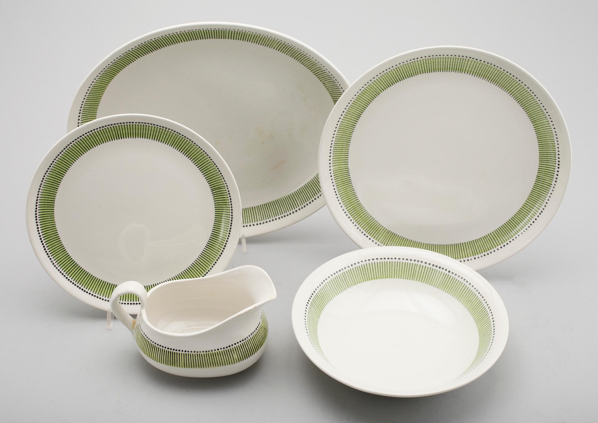 MATSERVIS, porslin, Lido, Gefle Upsala-Ekeby, 1900-talets mitt.