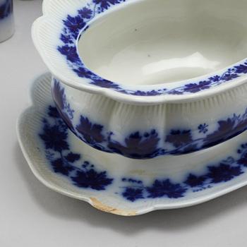 77 pieces of earthenware tableware by Arthur Percy for Gustavsberg, model "Vinranka", first half of the 20th century.