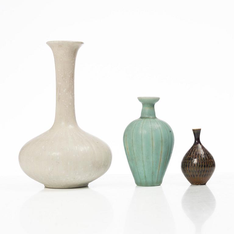 Stig Lindberg, Gunnar Nylund & Berndt Friberg, six stoneware minitures, Gustavsbergs STudio and Rörstrand, Sweden.