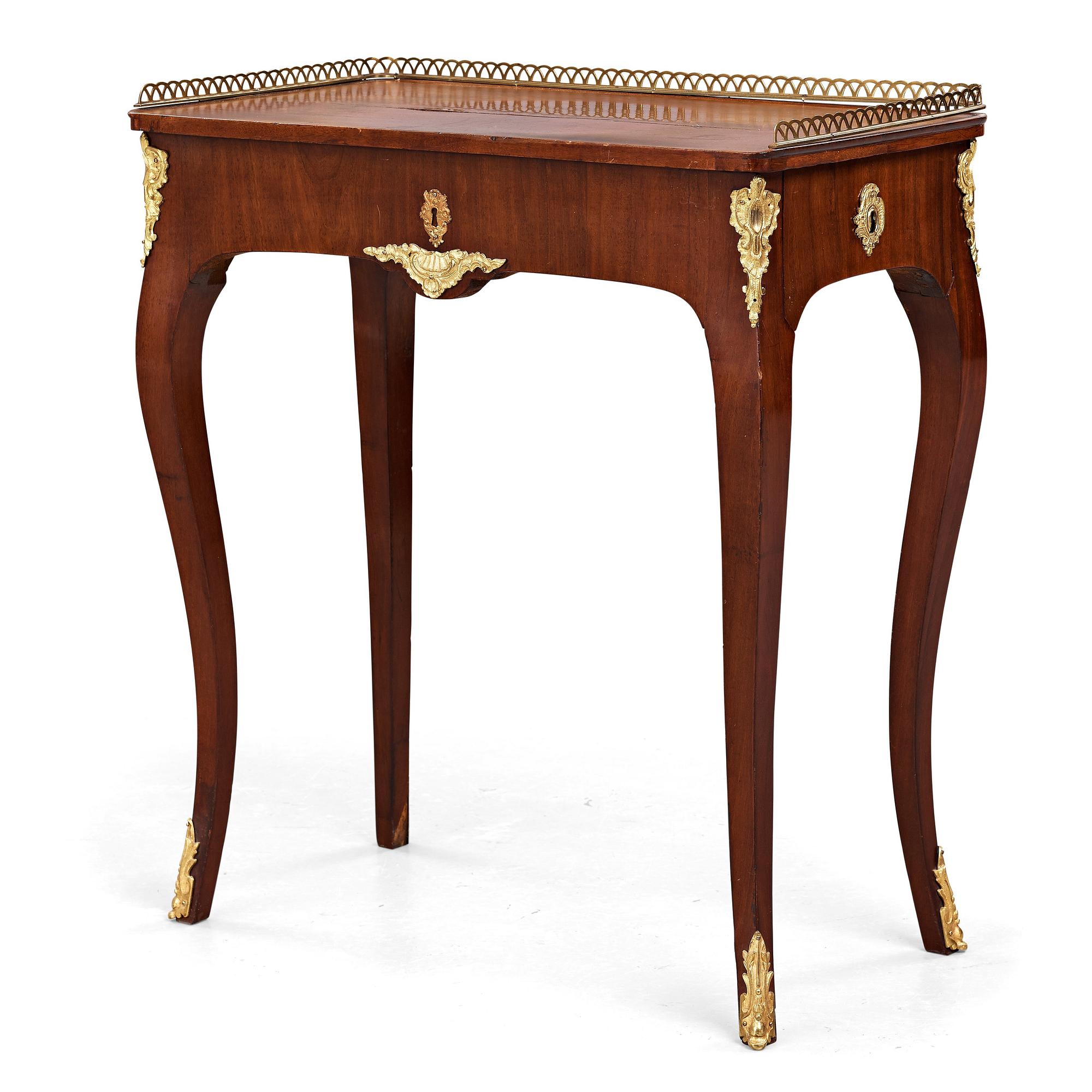 A Swedish Rococo 18th century table in the manner of Lars Nordin (master in Stockholm 1743-1773).