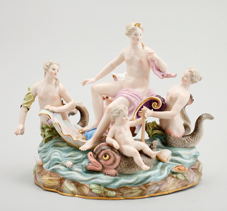 FIGURIN, porslin, Meissen, 1800-tal.