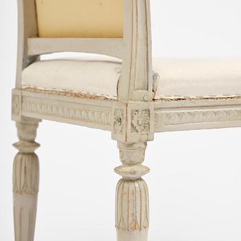 A pair of late Gustavian stools by C. J. Wadström (master in Stockholm 1788-1816).