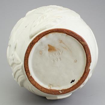 An earthenware floor vase designed by Anna - Lisa Thomson for Uppsala Ekeby, 1940's.