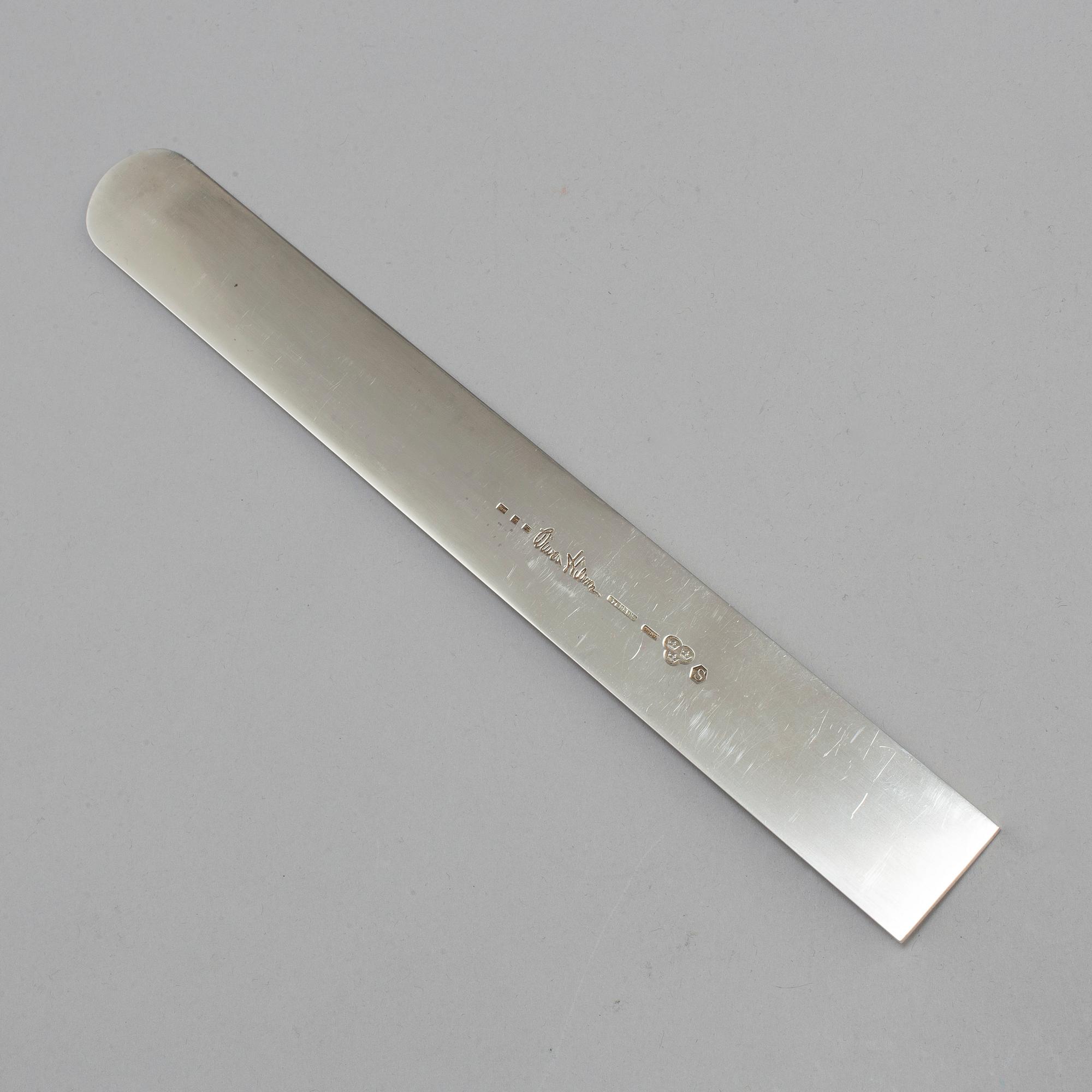 WIWEN NILSSON, 
a sterling silver letter opener, Lund 1966.
