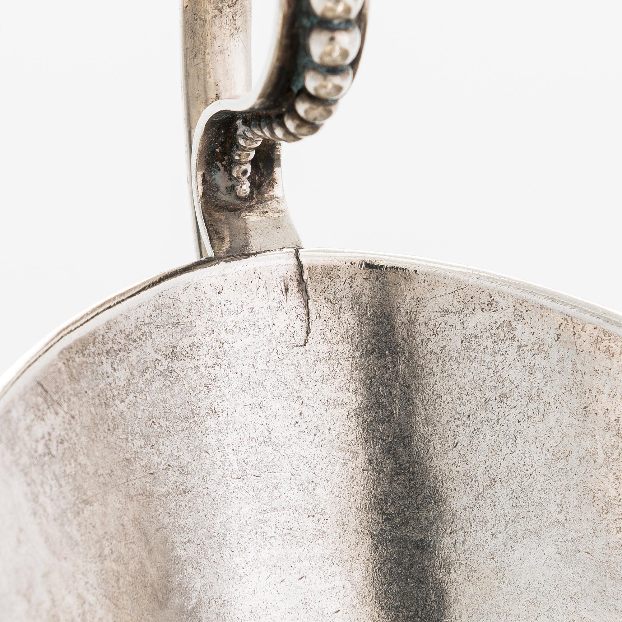 Petter Törnqvist, sockerskål, silver, Tavastehus 1789. Gustaviansk.