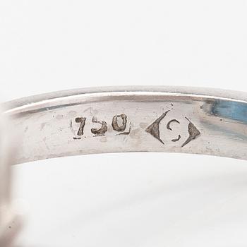 H.Stern, ring, cocktailring, 18K vitguld med akvamarin och diamanter.