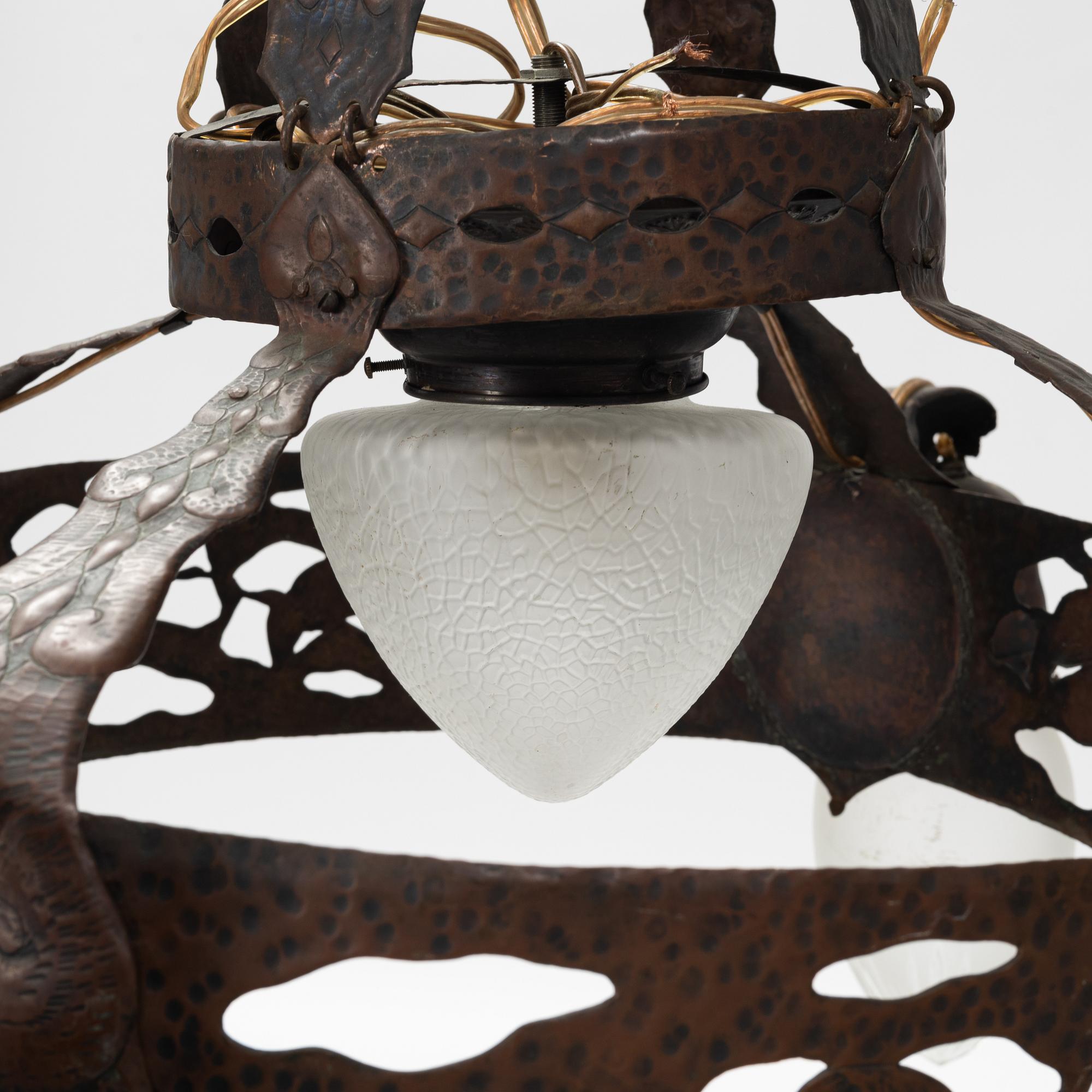 Ceiling lamp, Art Nouveau, first half of the 20th century.