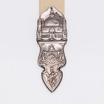 BREVKNIV, silver, Glasgow ca 1930-40-tal, Import stämplar av A.Tillander.
