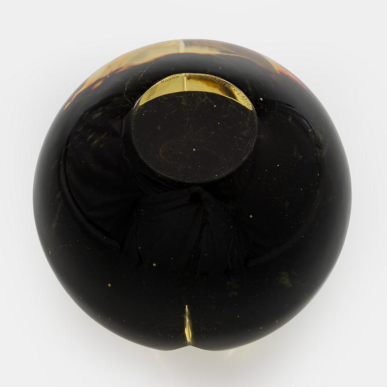 Nanny Still, skulptur, "Melon" signerad Nanny Still Riihimäen Lasi Oy.