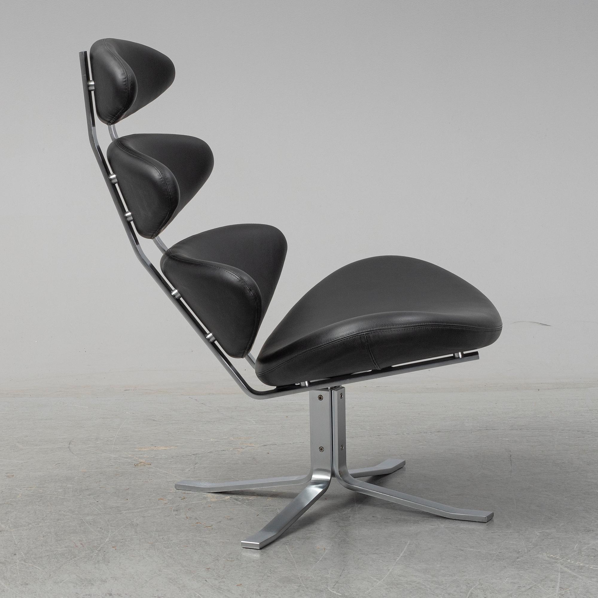 POUL VOLTHER, a 'Corona EJ 5' easy chair, Erik Jørgensen, Denmark.