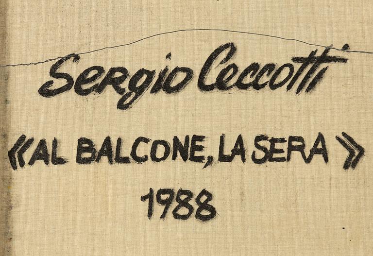Sergio Ceccotti, "Al balcone, la sera".