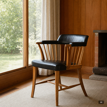 Josef Frank, karmstol, modell B 789A, ”Kaptensstol”, Firma Svenskt Tenn, 1960-tal.