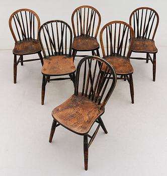 STOLAR, 6 st (4+2), England, omkring år 1900.