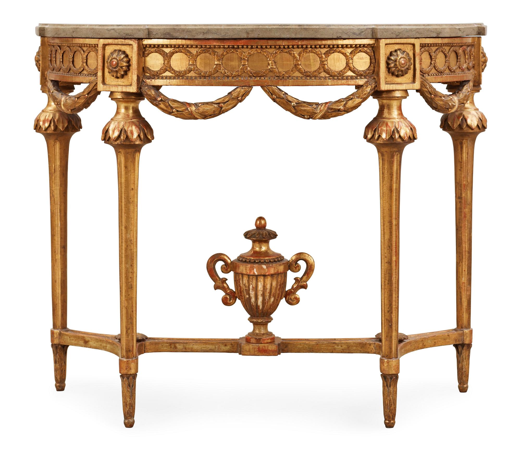 KONSOLBORD. Stockholmsarbete, 1700-talets slut. Gustavianskt.