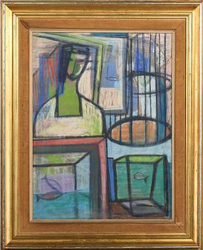Olle Carlström · OLLE CARLSTRÖM, blandteknik, signerad.