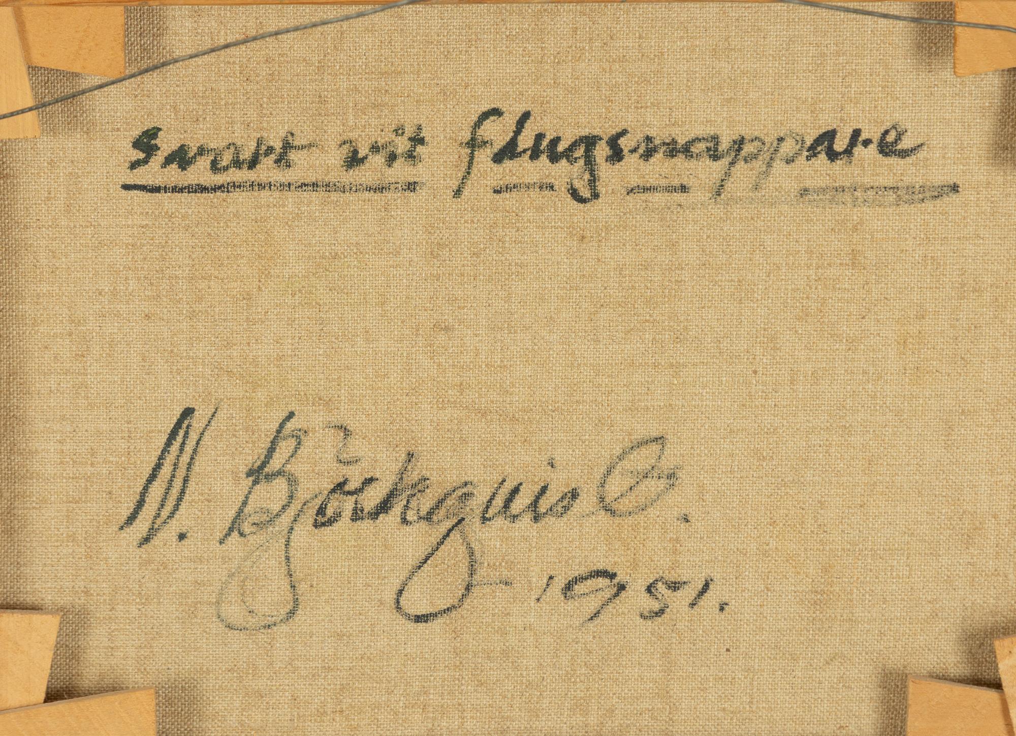 Nils Björkqvist, European pied flycatcher in greenery.