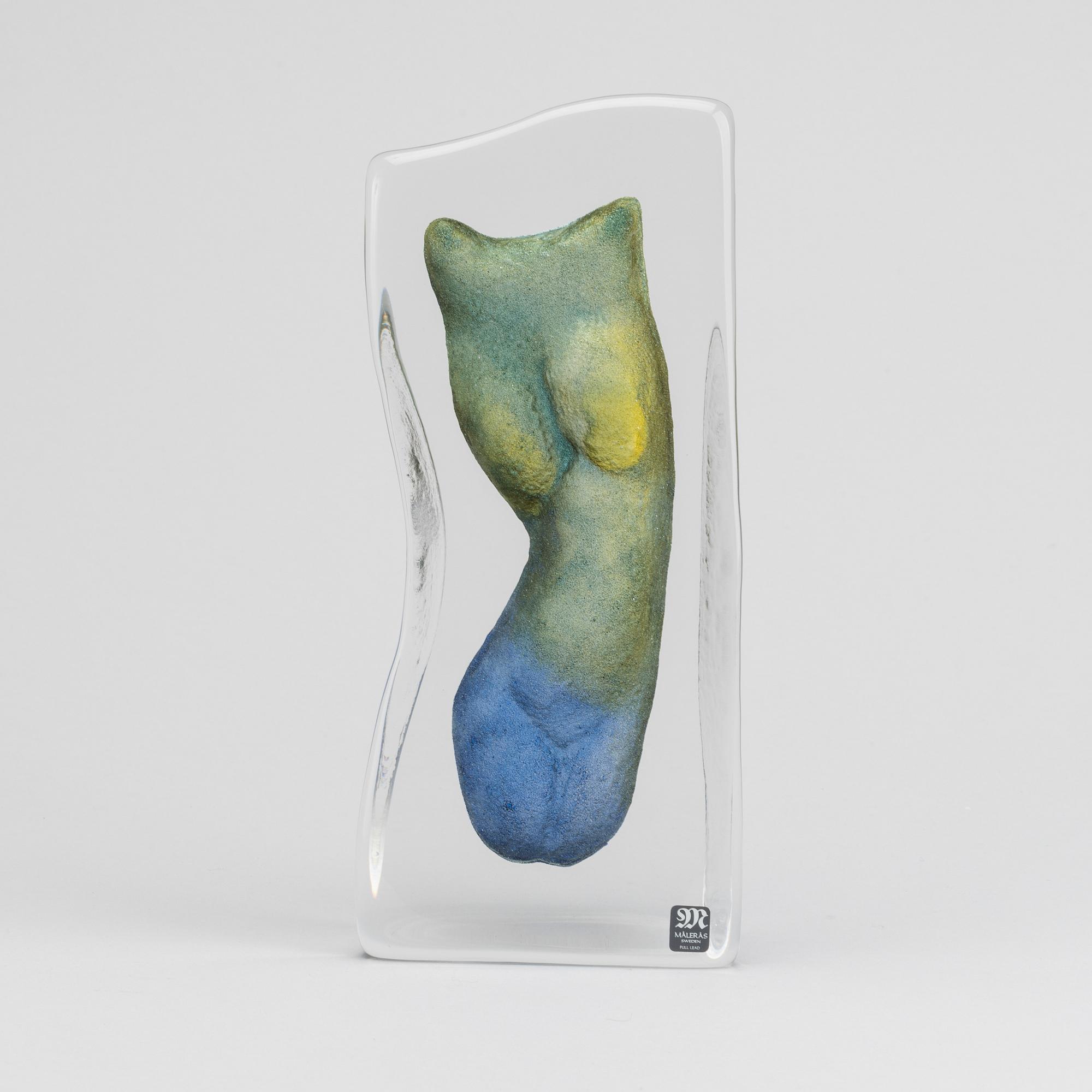 ERIKA HÖGLUND, skulptur, glas, Målerås, signerad.