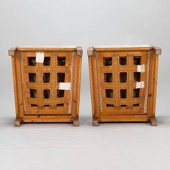 A pair of 1930's armchairs.