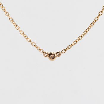 Efva Attling, an 18K gold necklace, with a small diamond, 'My first diamond necklace',