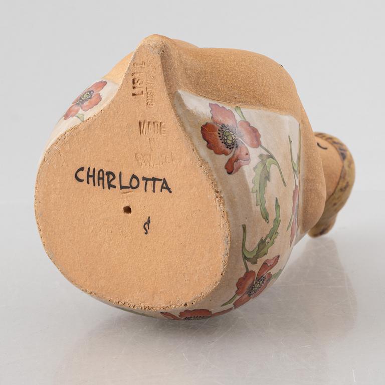 Lisa Larson, figurin, stengods, "Charlotta" ur serien "ABC-flickor", Gustavsberg.