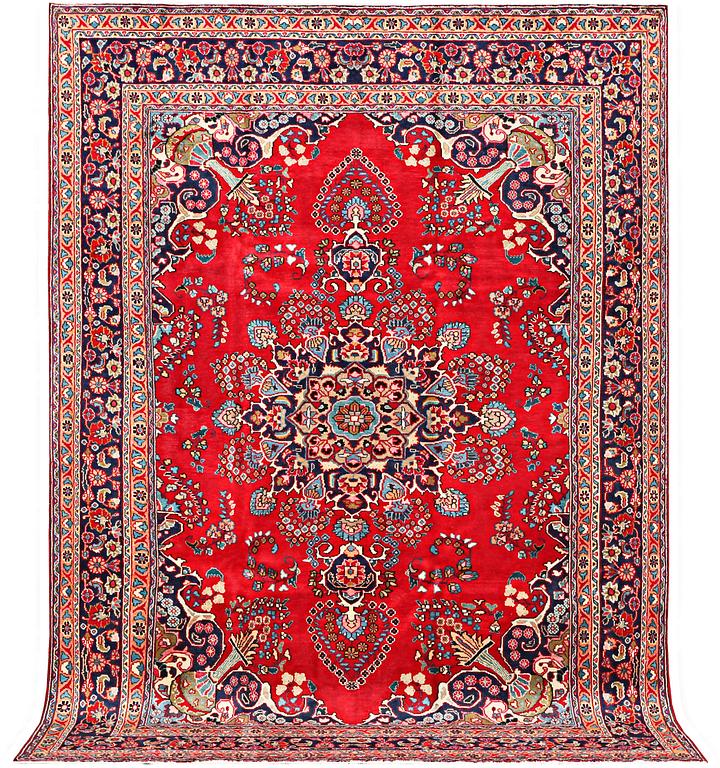 A carpet, Sabzewar, c. 338 x 243 cm.