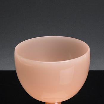 SKÅL PÅ FOT, glas, Murano 1950-tal.