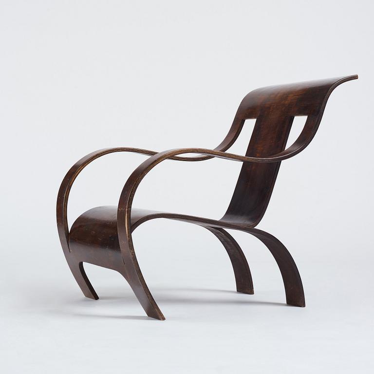 Gerald Summers, an easy chair, probably executed on license in Sweden for Makers of Simple Furniture, 1930-40's.