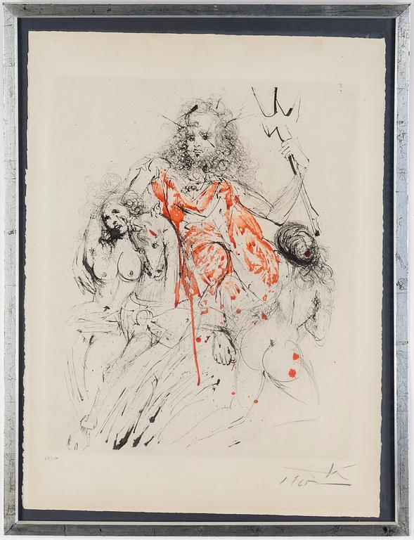 SALVADOR DALÍ, etching in colour, signed 69/150. Dated 1965.