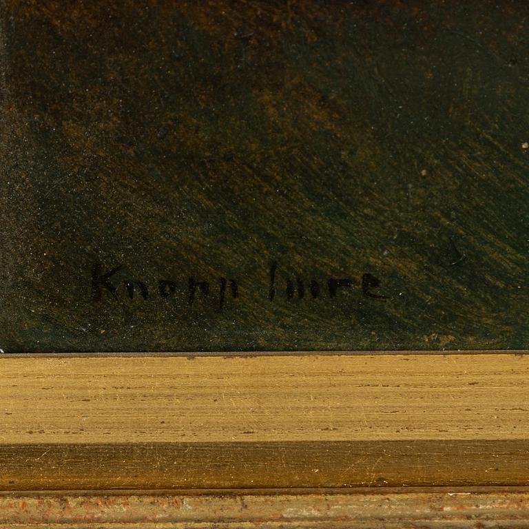 Imre Knopp, tillskriven, olja på papp-pannå, signerad.