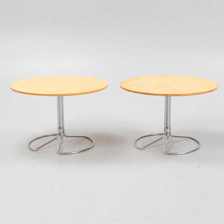 Bruno Mathsson, a pair of coffee tables, Bruno Mathsson International, Värnamo, Sweden.