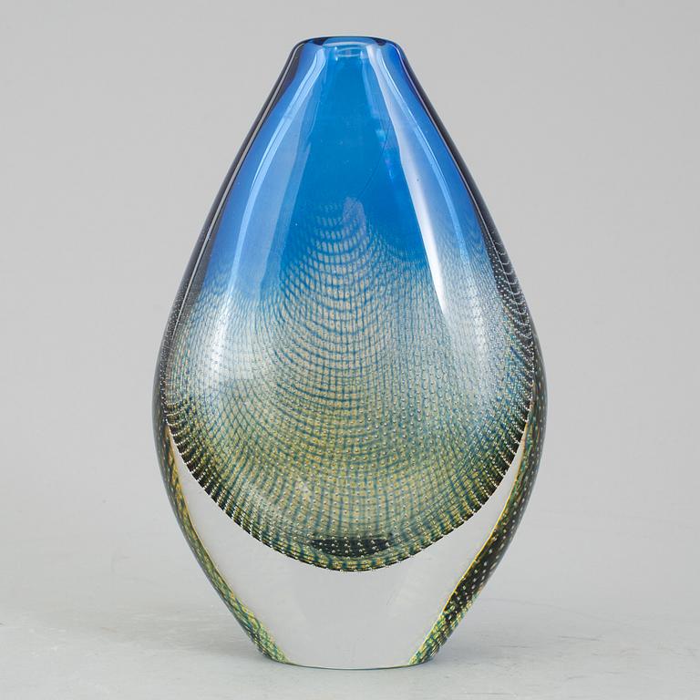 An Orrefors "Kraka" glass vase by Sven Palmqvist signed and numbered 349.