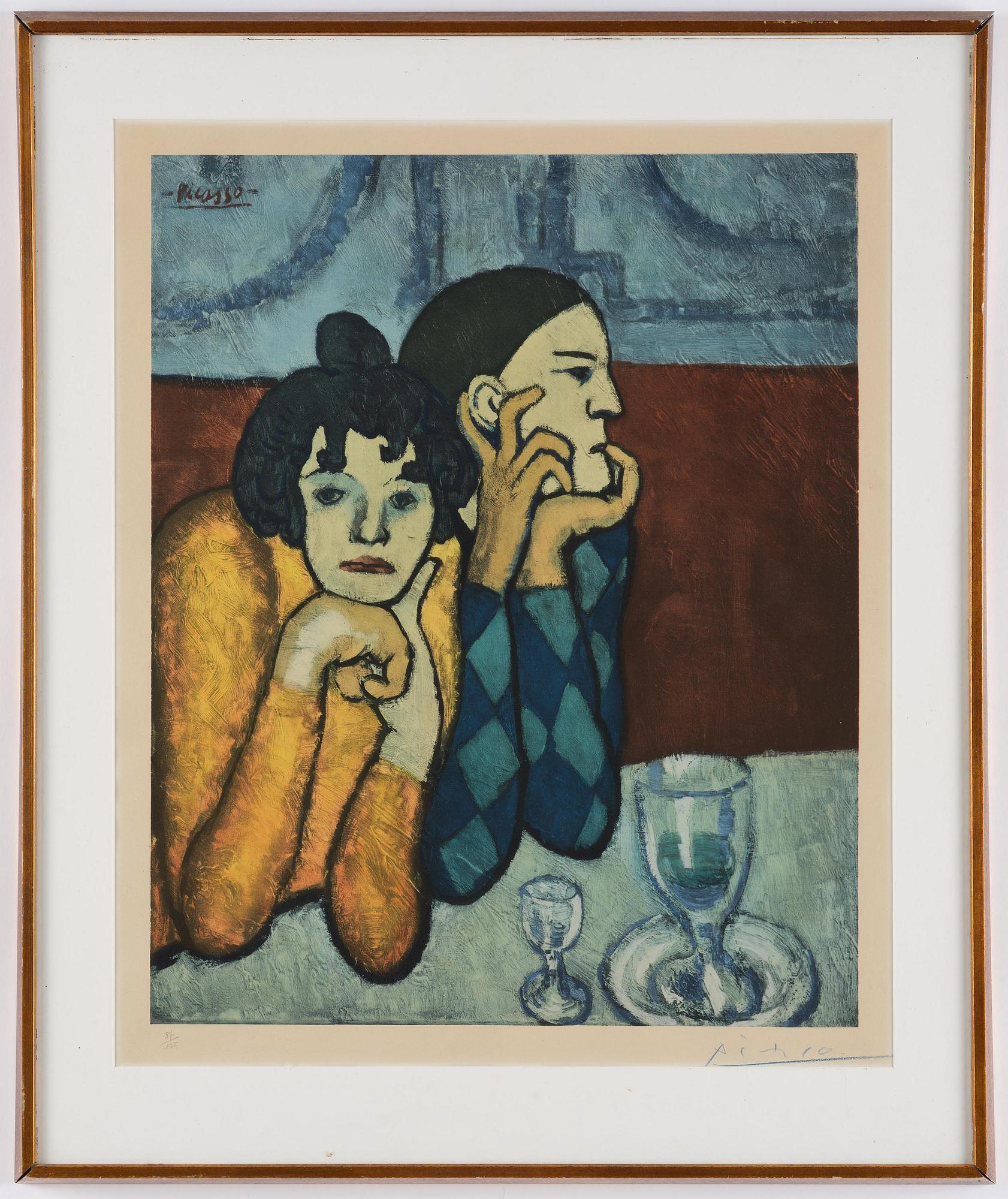 Pablo Picasso, "L'Arlequin et sa Compagne (Les deux Saltimbanques)".