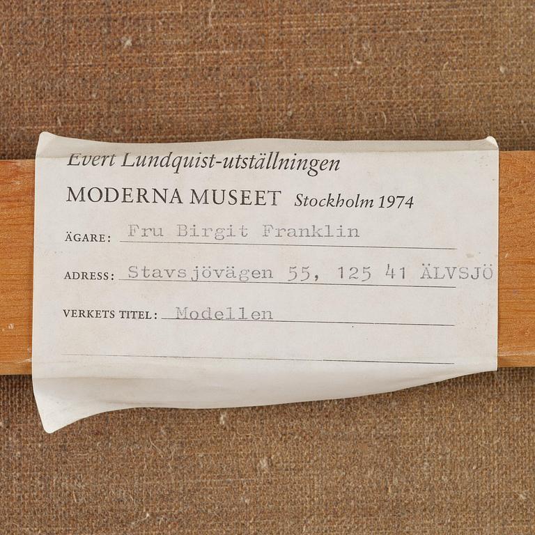 Evert Lundquist, ”Modellen”.