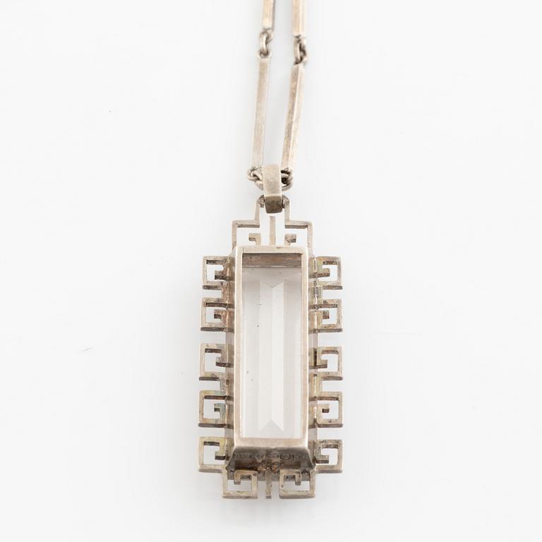 Stigbert, hänge, Bolidensilver med bergkristall.