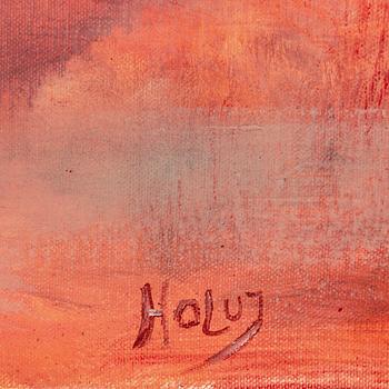 TOMASZ HOLUJ, oil on canvas, signed and dated 2014 verso.